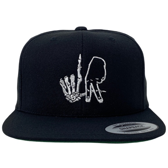 Los Angeles LA Bone Hand Snapback Hat Cap - Picture 2 of 6